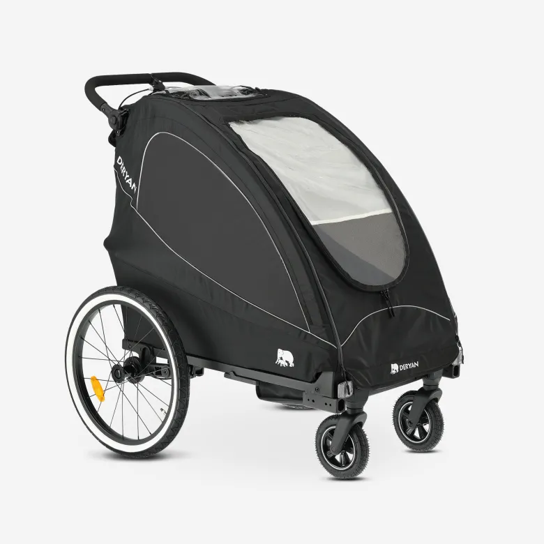 Deryan Luxe 3-in-1 fietskar - Black