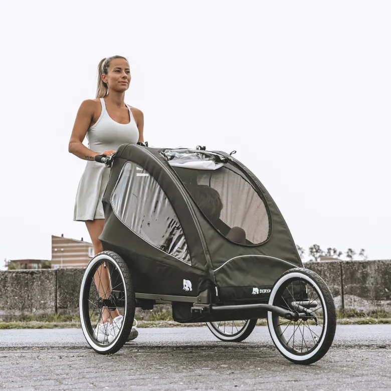 Deryan Luxe 3-in-1 fietskar - Black