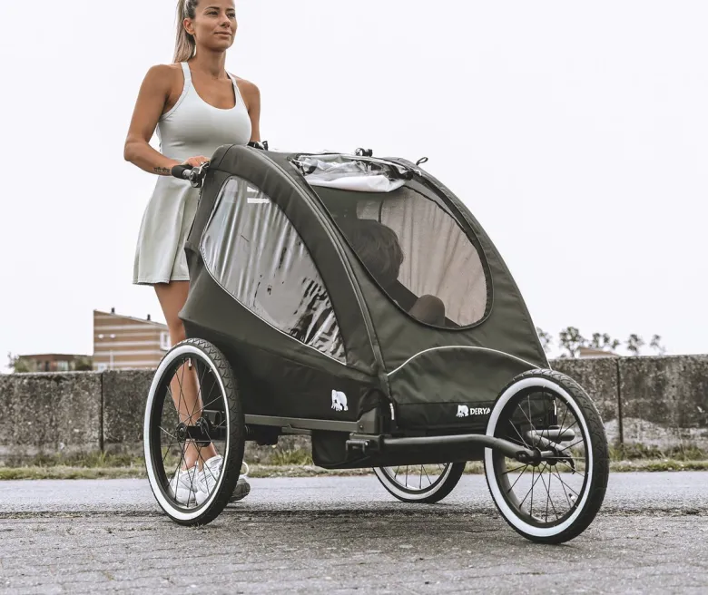 Deryan Luxe 3-in-1 fietskar - Black