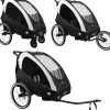 Deryan Luxe 3-in-1 fietskar - Black/Cream