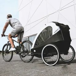 Deryan Luxe 3-in-1 fietskar - Black/Cream