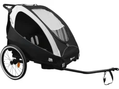 Deryan Luxe 3-in-1 fietskar - Black/Cream