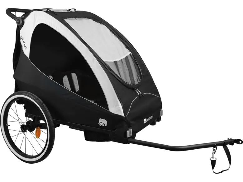 Deryan Luxe 3-in-1 fietskar - Black/Cream