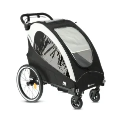 Deryan Luxe 3-in-1 fietskar - Black/Cream