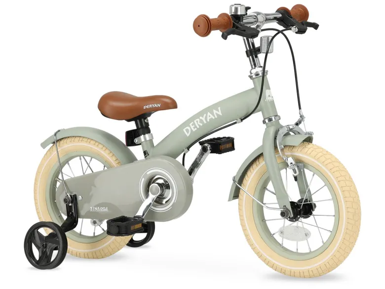 Deryan Luxe 3-in-1 Green kinderfiets - 12 inch
