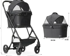Deryan Luxe inklapbare hondenbuggy