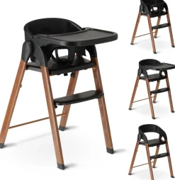 Deryan Luxe inklapbare kinderstoel - Black