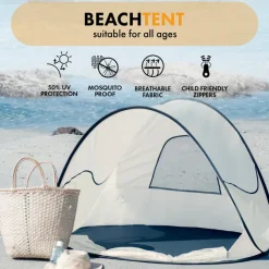 Deryan Luxe Pop Up Crème strandtent