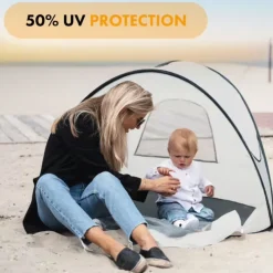 Deryan luxe Pop Up Zilver strandtent