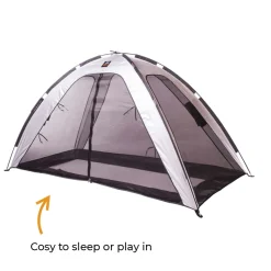 Deryan Luxe Zilveren Bedtent Klamboe