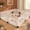 Deryan Opvouwbare Kinderbox XL Campingbedje - Cream