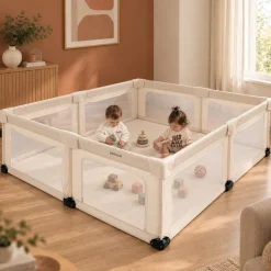 Deryan Opvouwbare Kinderbox XL Campingbedje - Cream