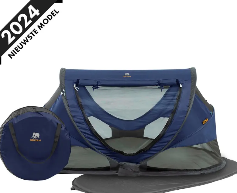 Deryan Peuter Luxe bedje met matras - Navy