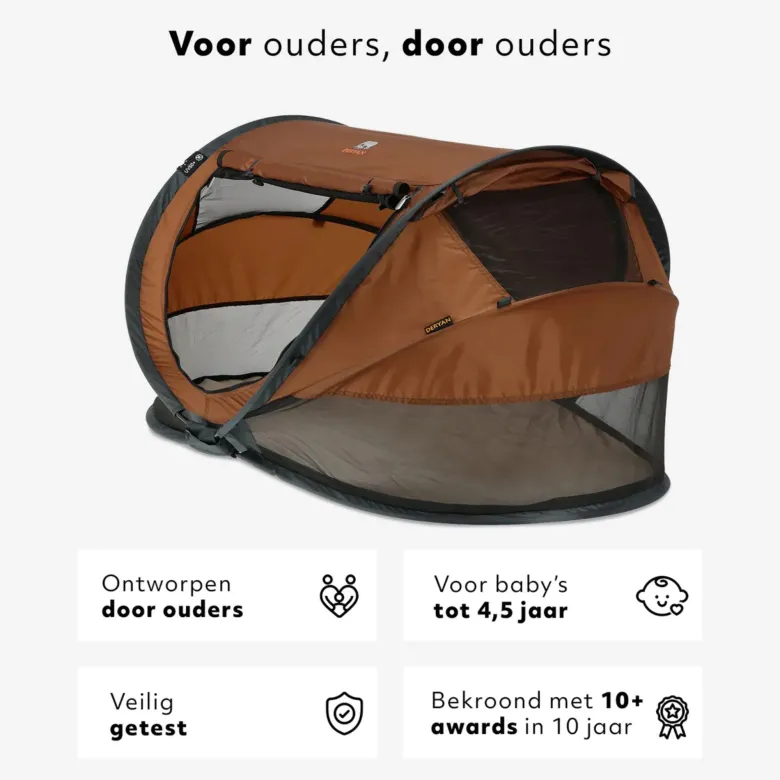 Deryan Peuter Luxe bedje met matras - Caramel