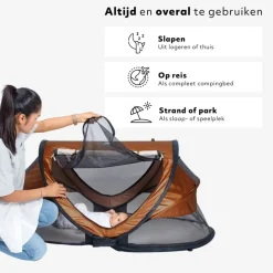 Deryan Peuter Luxe bedje met matras - Caramel