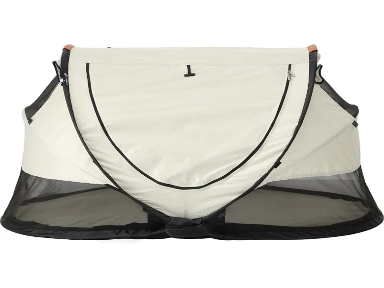 Deryan Peuter Luxe bedje met matras en leren handvatten - Ivory