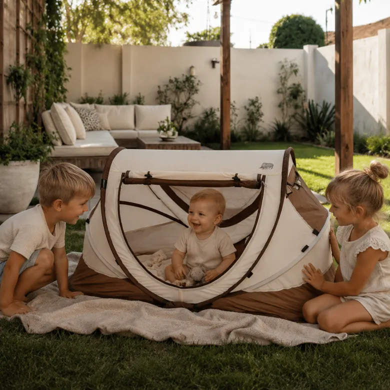 Deryan Peuter Luxe campingbedje met matras - Hazel