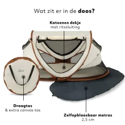 Deryan Peuter Luxe campingbedje - Sand