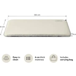 Deryan 60 x 120 cm campingbed zelfopblaasbare matras - Cream