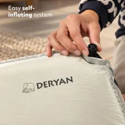 Deryan 60 x 120 cm campingbed zelfopblaasbare matras - Cream
