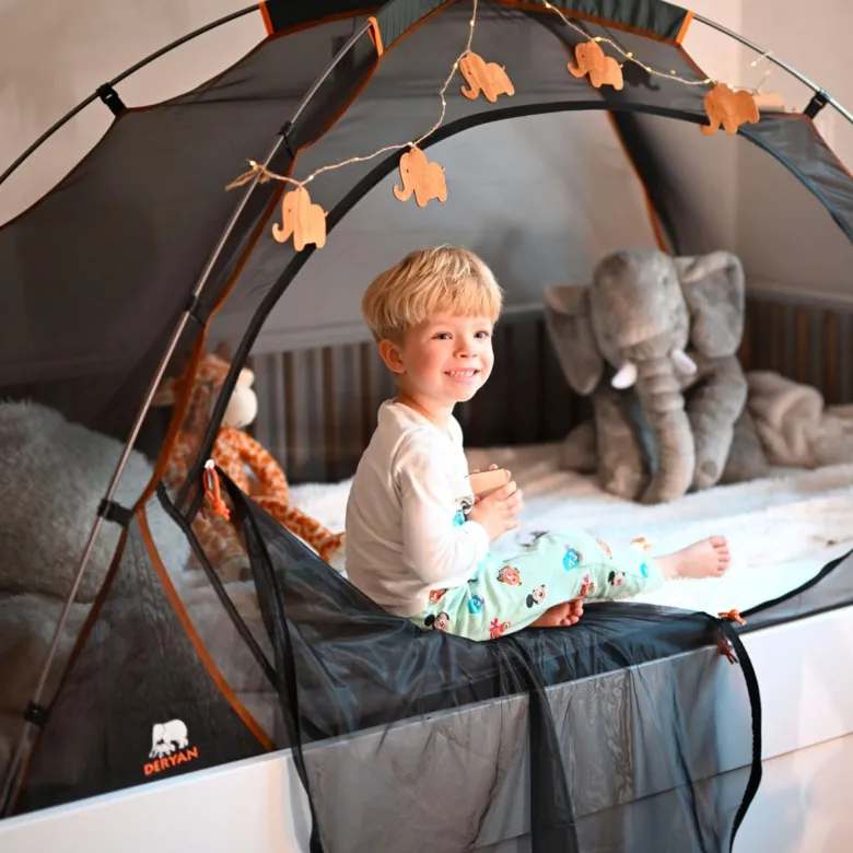 Deryan zwart bedtent klamboe