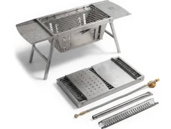 De Weelde Opvouwbare camping barbecue - Houtskool & Gas