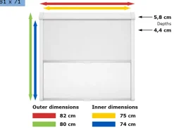 Dometic Seitz Rastrollo 3000 combirollo white - 81 x 71 cm
