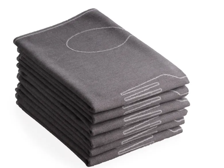 DoubleDry Bestek 50 x 70 cm set van 6 theedoeken - grijs
