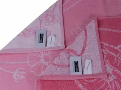 DoubleDry Bloem 50 x 50 cm set van 6 keukendoeken - roze