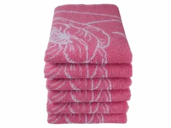 DoubleDry Bloem 50 x 50 cm set van 6 keukendoeken - roze