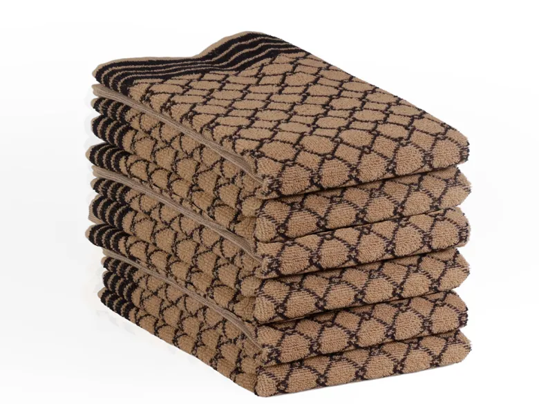DoubleDry Deluxe 50 x 50 cm set van 6 keukendoeken - beige