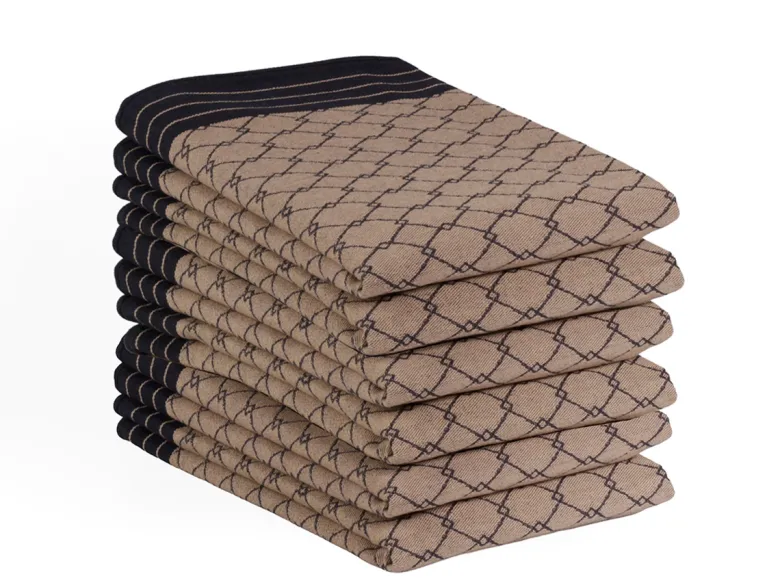 DoubleDry Deluxe 50 x 70 cm set van 6 theedoeken - beige