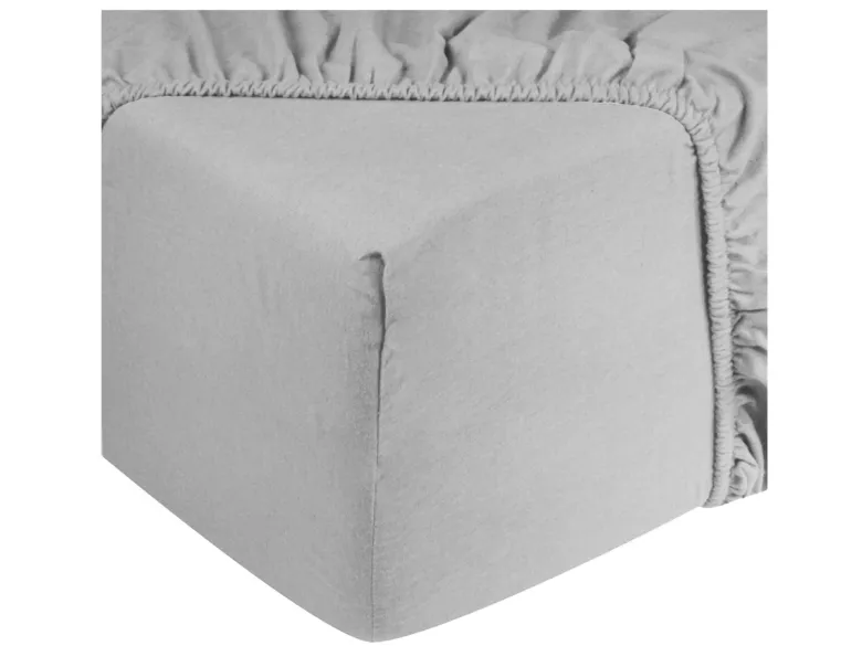 DoubleDry Flanel 90x200 cm hoeslaken - lichtgrijs