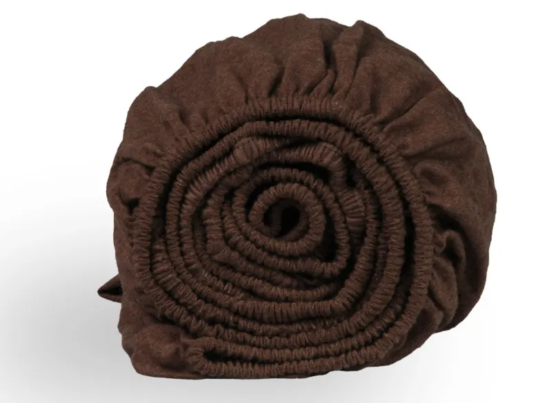 DoubleDry Flanel 90x200 cm hoeslaken - bruin