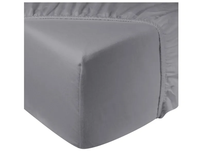 DoubleDry Flanel 180x200 cm hoeslaken - grijs