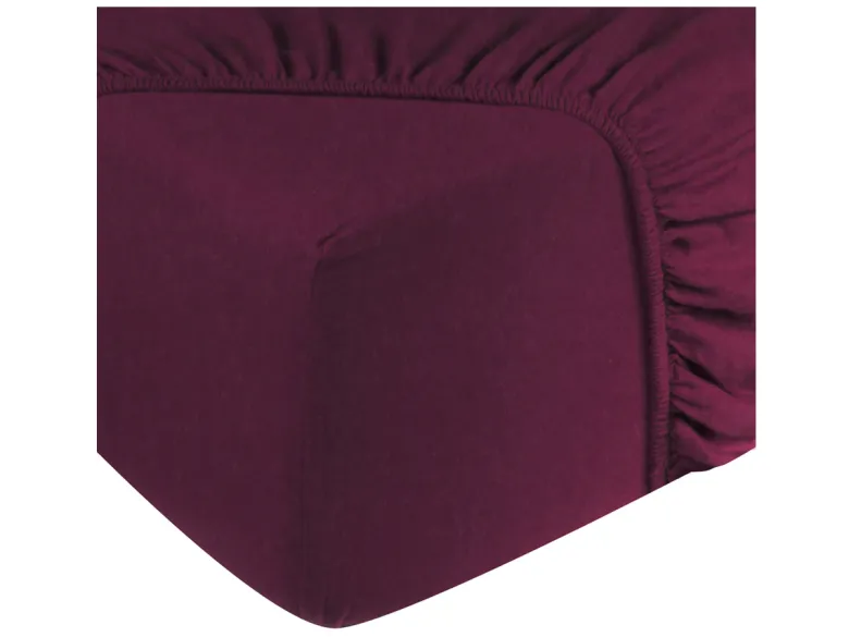 DoubleDry Flanel 140x200 cm hoeslaken - aubergine