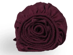 DoubleDry Flanel 140x200 cm hoeslaken - aubergine