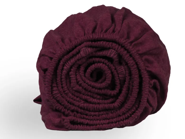 DoubleDry Flanel 140x200 cm hoeslaken - aubergine