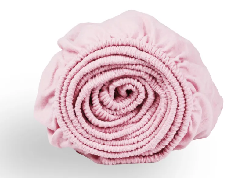 DoubleDry Flanel 140x200 cm hoeslaken - lichtroze