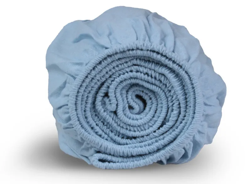 DoubleDry Flanel 180x200 cm hoeslaken - wolk blauw