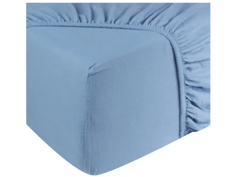 DoubleDry Flanel 180x200 cm hoeslaken - wolk blauw