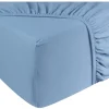 DoubleDry Flanel 140x200 cm hoeslaken - wolk blauw