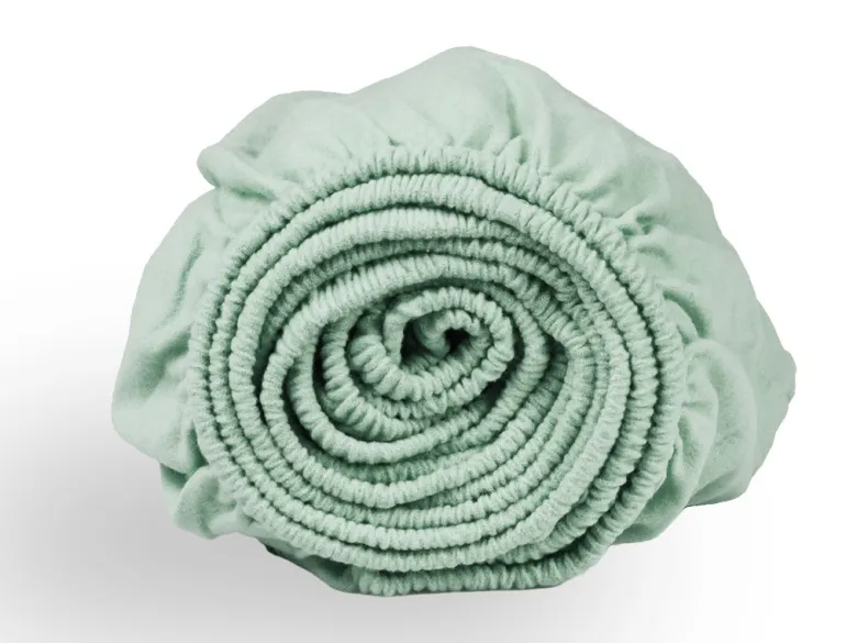 DoubleDry Flanel 140x200 cm hoeslaken - mint