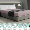 DoubleDry Home 90 x 200 cm hoeslaken - lila