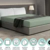 DoubleDry Home 180 x 200 cm hoeslaken - Green