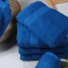 DoubleDry Hotel 16 x 21 cm set van 6 washandjes - blauw