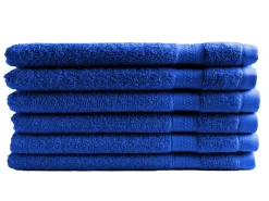 DoubleDry Hotel 16 x 21 cm set van 6 washandjes - blauw