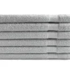 DoubleDry Hotel 16 x 21 cm set van 6 washandjes - grijs