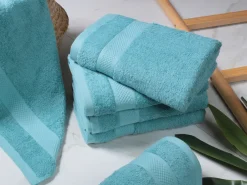 DoubleDry Hotel 16 x 21 cm set van 6 washandjes - denim