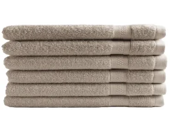 DoubleDry Hotel 16 x 21 cm set van 6 washandjes - taupe